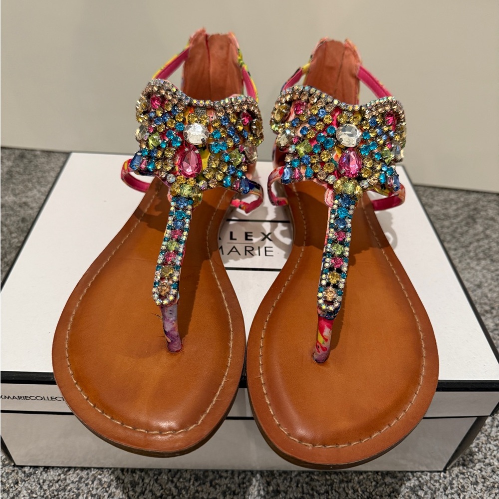 Gianni Bini Women's Multicolor Jeweled Sandals - Size: 10